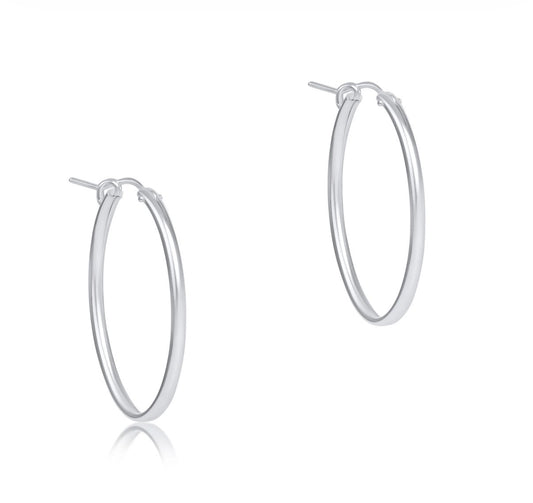 oval sterling 1" hoop- smooth