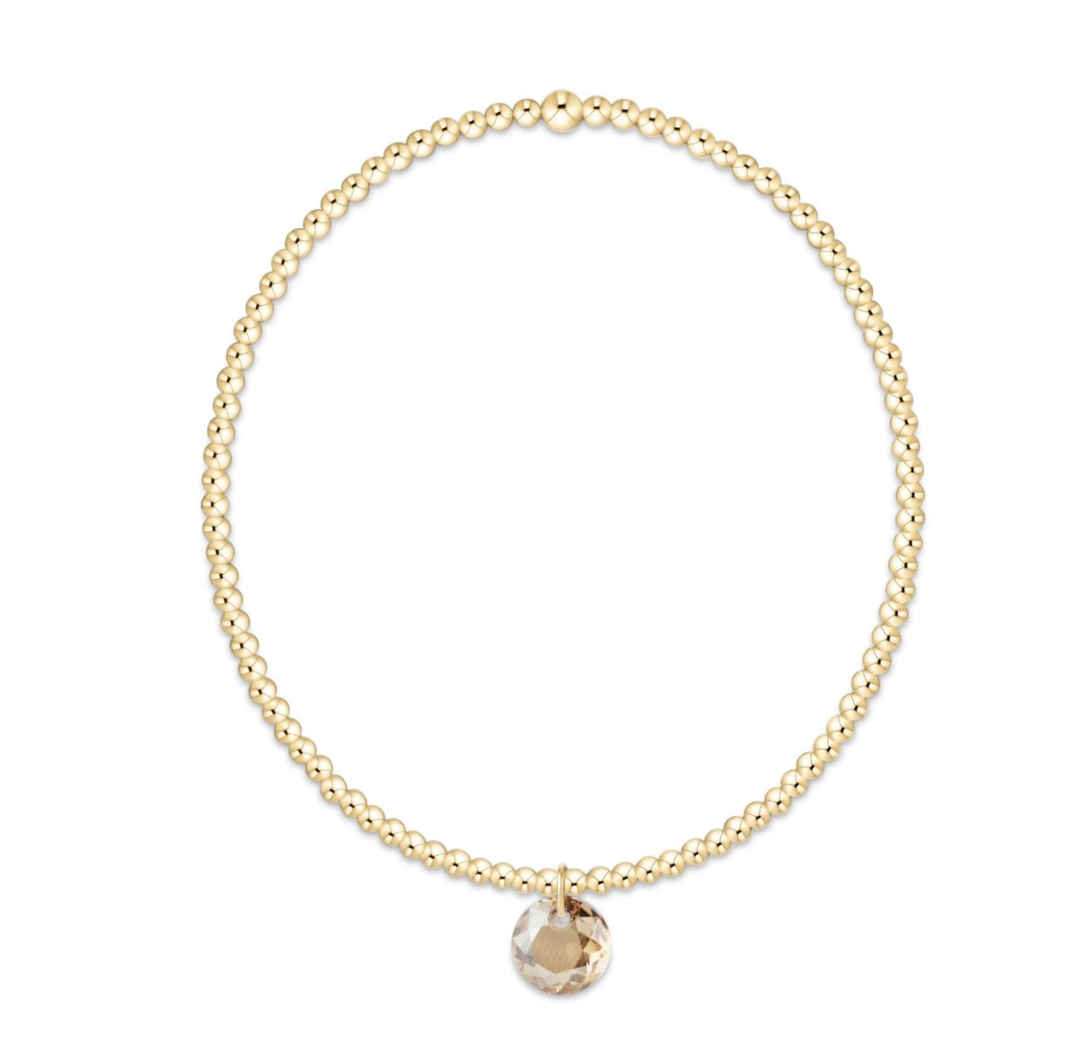 classic gold 2mm bracelet - reflection small charm
