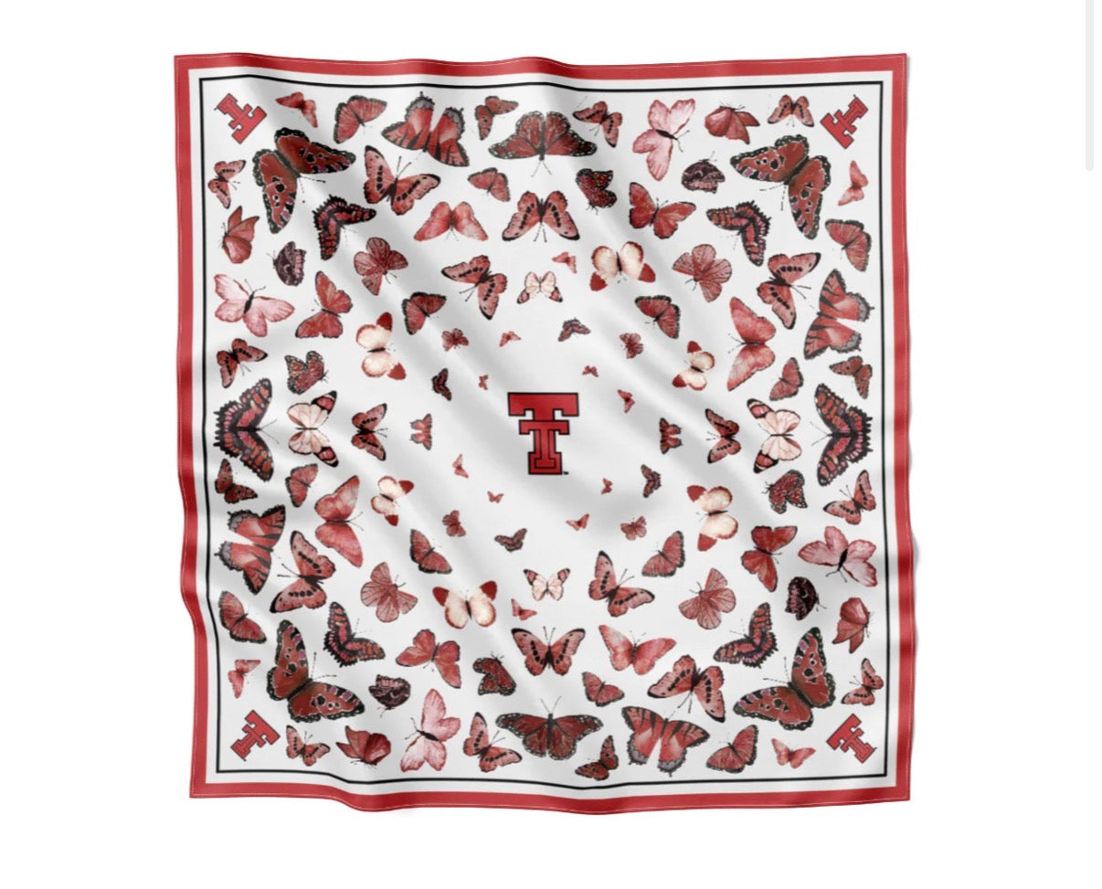 TEXAS TECH SQUARE SILK SCARF