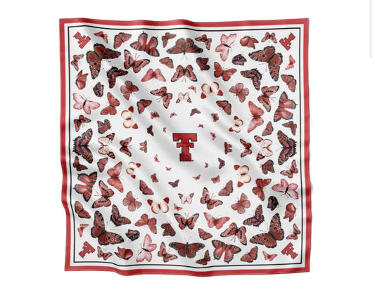 TEXAS TECH SQUARE SILK SCARF