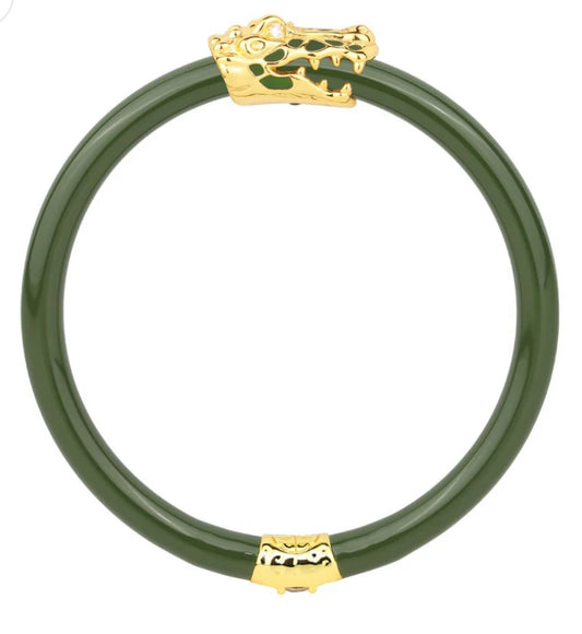 Fauna All Weather BanglesĀ® - Jade Crocodile