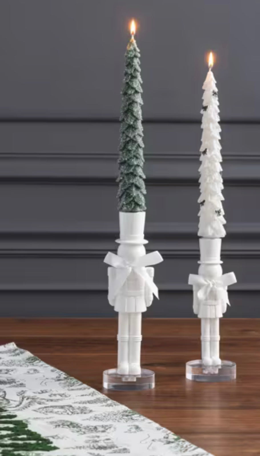 Nutcracker Lacquered Candle Holders