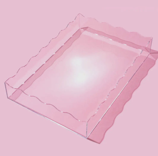 Wavy Clear Tray- Large