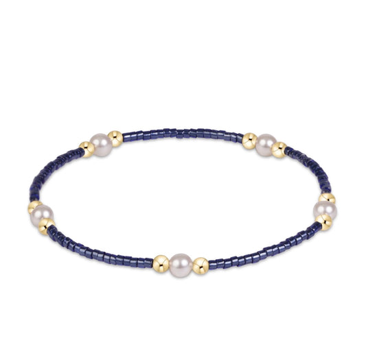 hope purpose pearl bracelet - navy