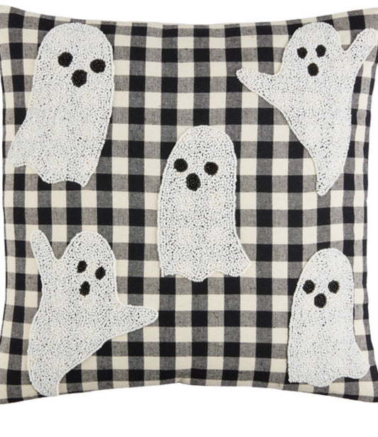Ghost Beaded Pillow