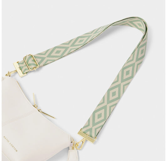 Canvas Strap- Seafoam Geometric