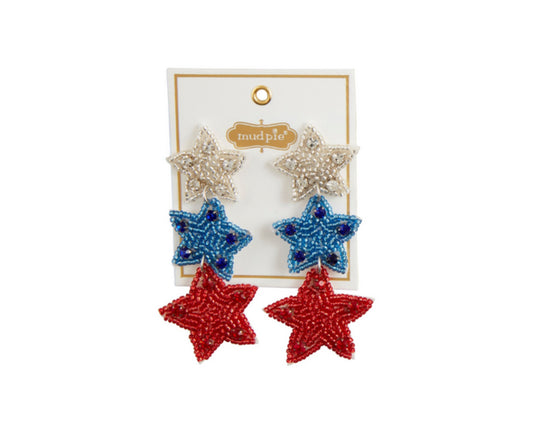 Patriotic Beaded Earrings