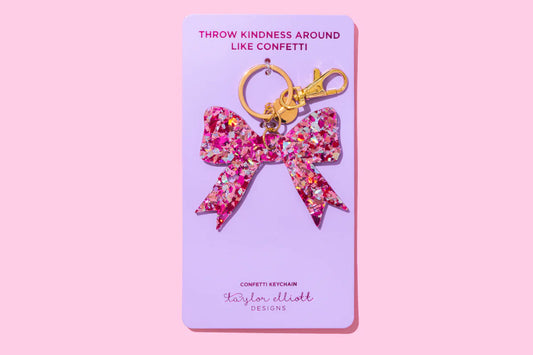 Bow Confetti Keychain