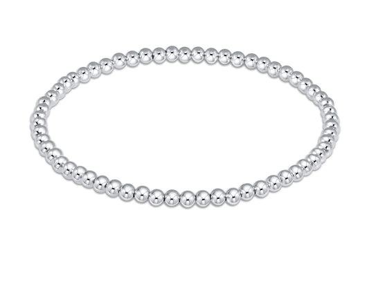 Classic Sterling 3mm bead bracelet