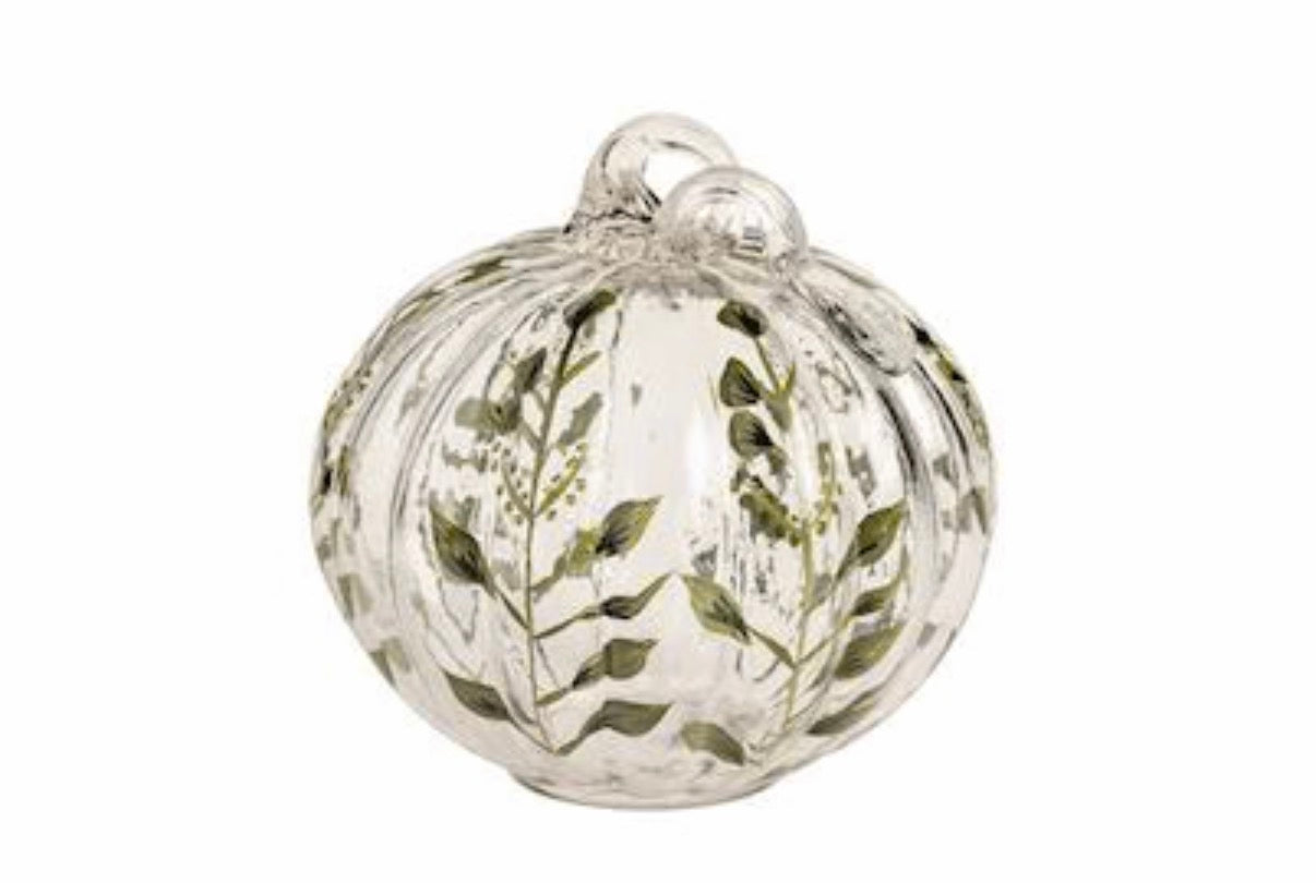 Painted Glass Pumpkin