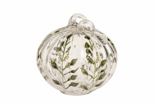 Painted Glass Pumpkin