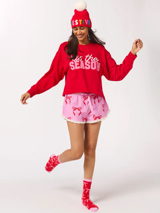 "Tis The Season" Lounge Sweatshirt - Red