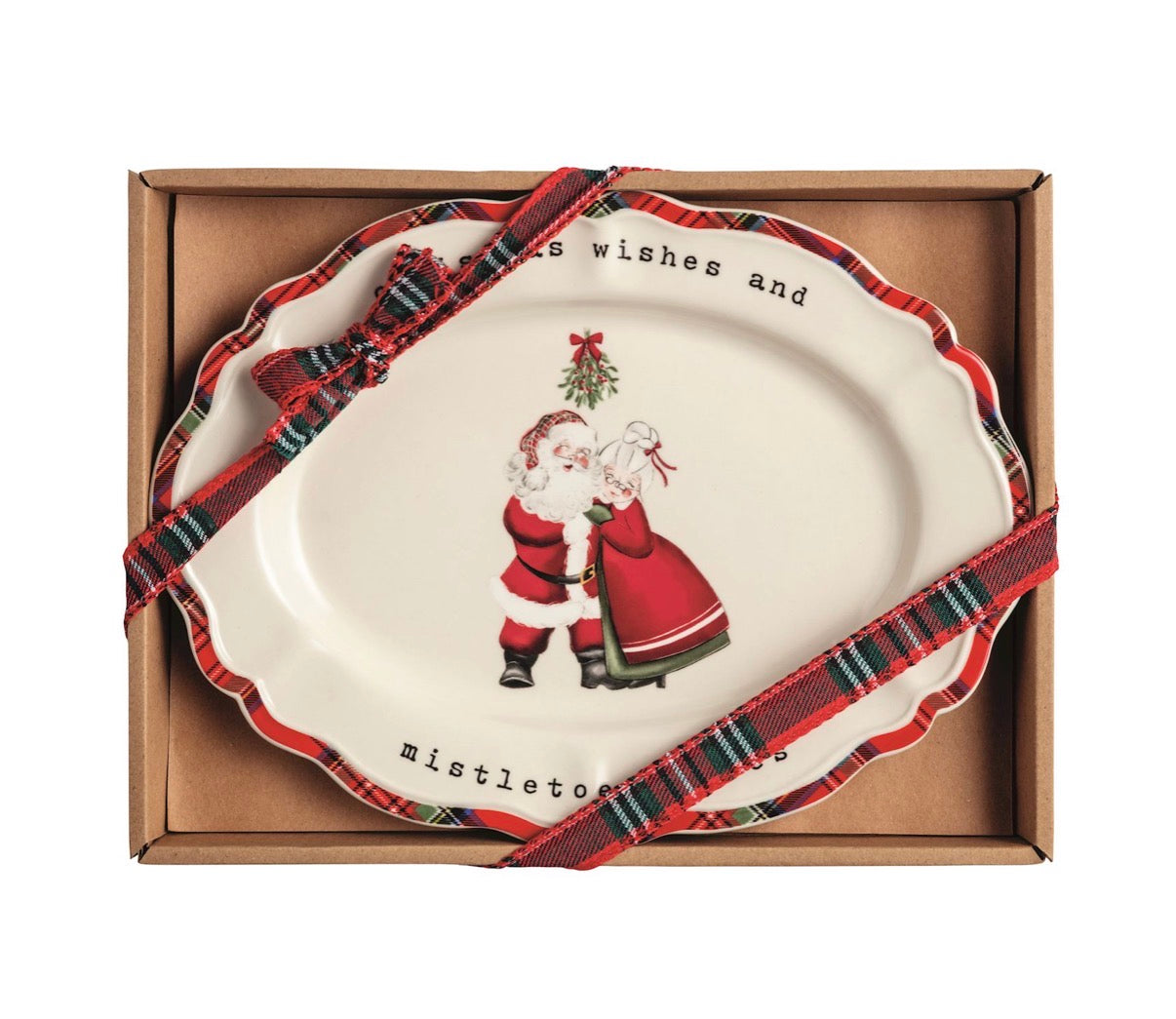 Mr & Mrs Claus Sentiment Plate