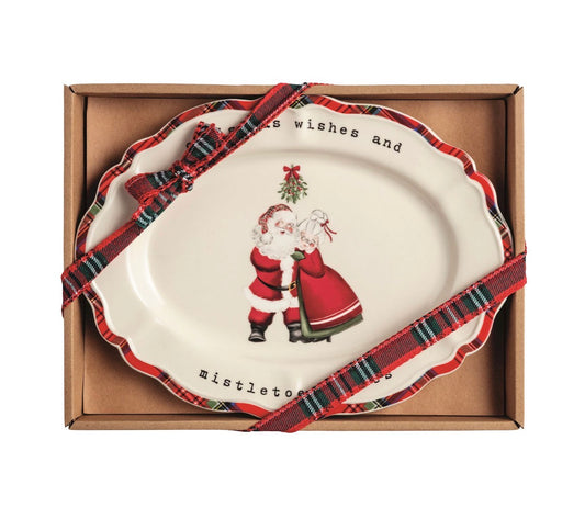 Mr & Mrs Claus Sentiment Plate