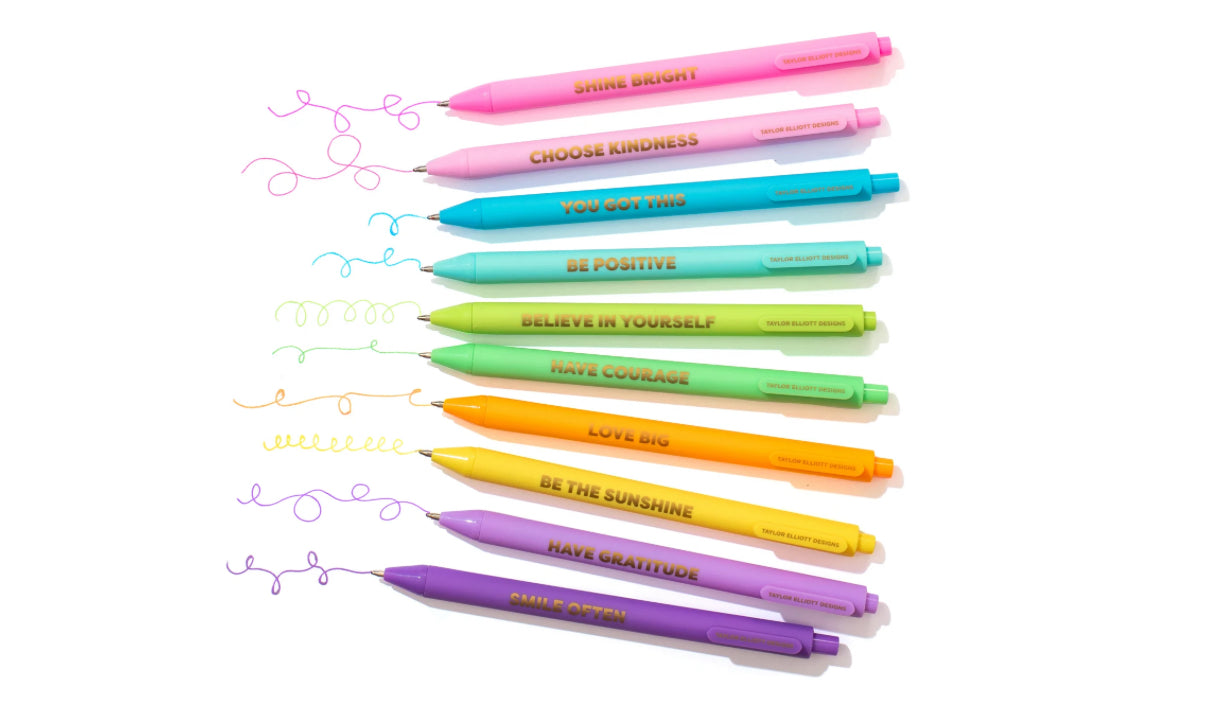 Set of 10 Colored Gel Pens