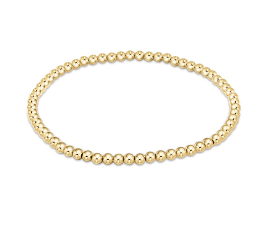 EXTENDS - CLASSIC GOLD 3MM BEAD BRACELET