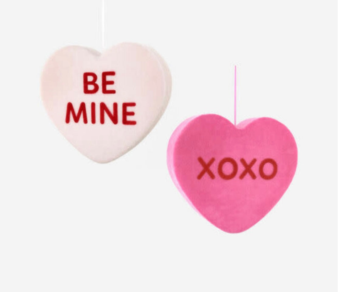 Jumbo Flocked Conversation Hearts
