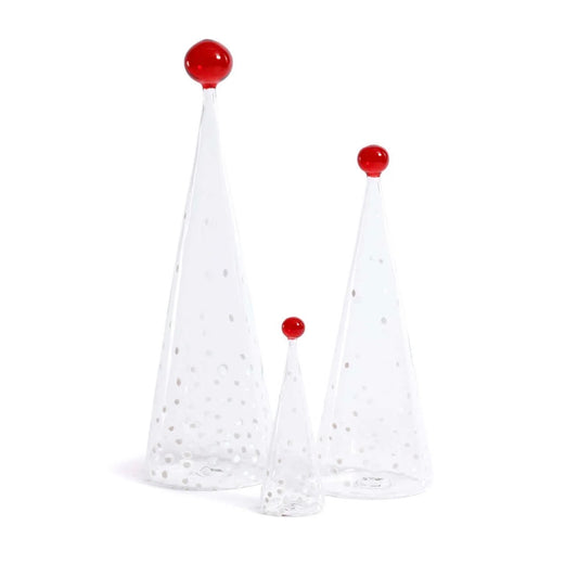 White Dot Glass Trees