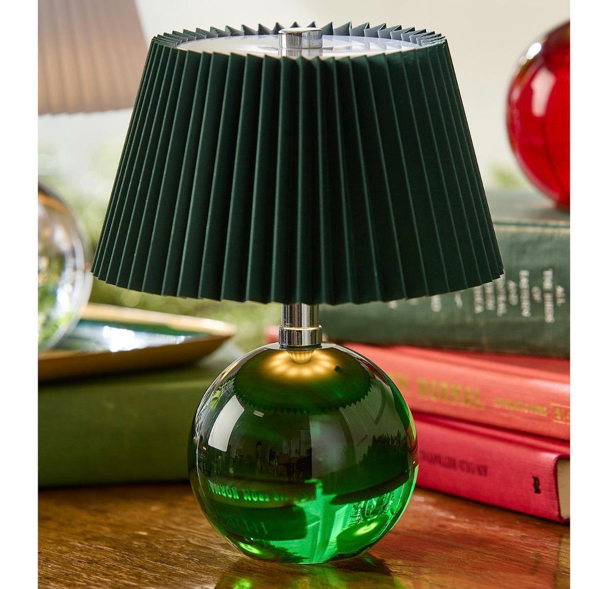 Glass Portable LED Cordless Table Lamp