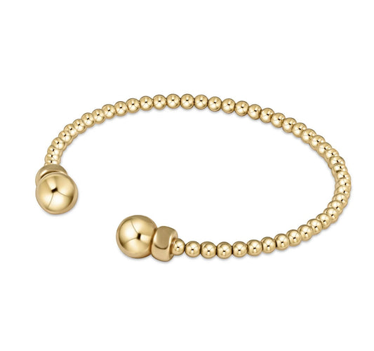 Classic Gold 3mm Bead Cuff- Gold