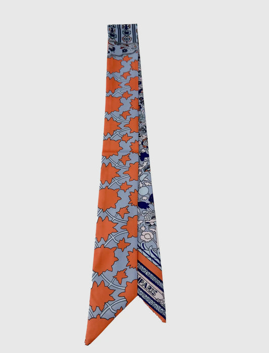 The Scarf- Blue & Orange Paris S39