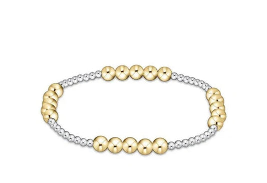 Classic Blissful 2mm Bead Bracelet - 4mm - Mixed Metal