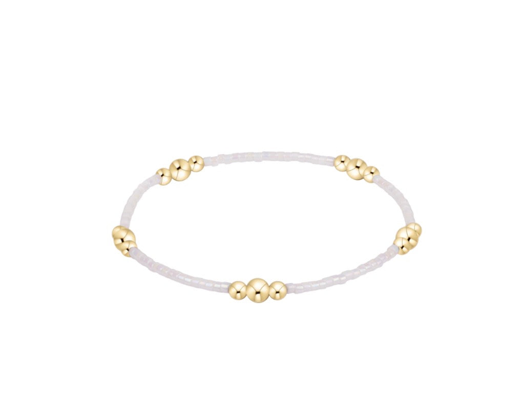Hope Purpose Gold Bracelet - Silky White
