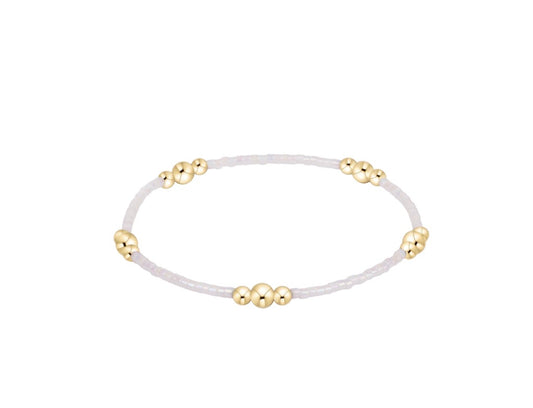 Hope Purpose Gold Bracelet - Silky White