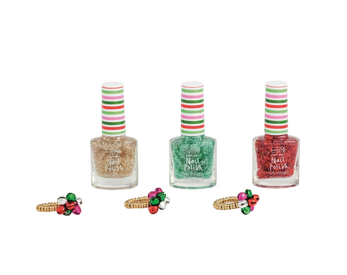 CHRISTMAS NAIL POLISH & RING SETS