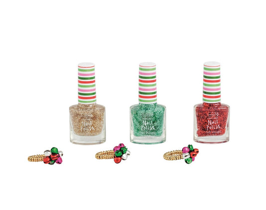 CHRISTMAS NAIL POLISH & RING SETS