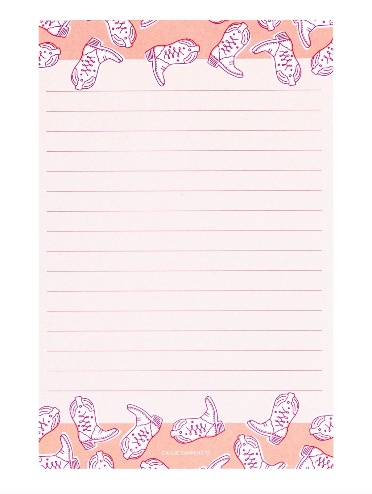 Western Cowgirl Boots Notepad