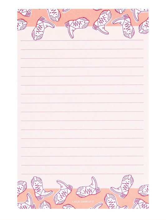 Western Cowgirl Boots Notepad