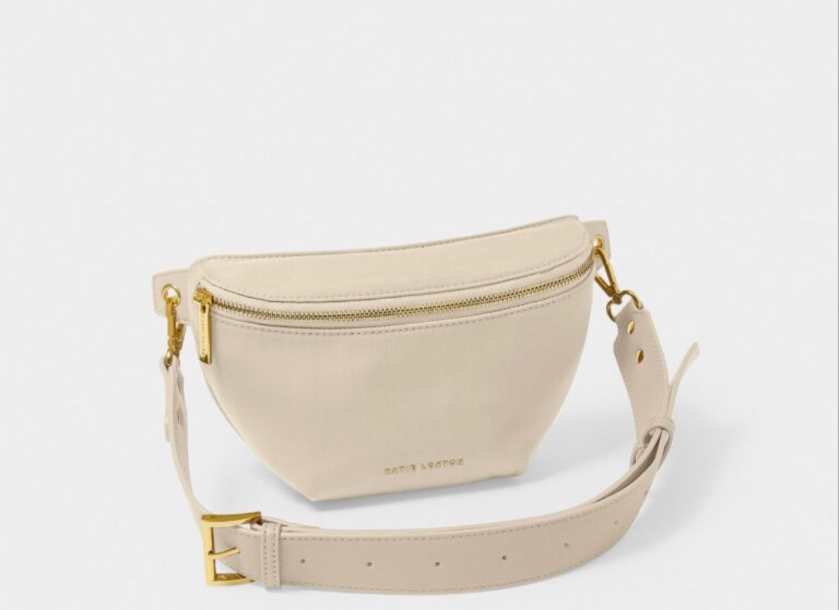 Nylon Luxe Belt Bag- Chalk