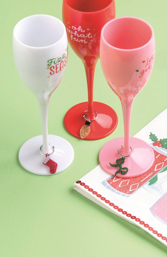 Christmas Wine Charm Set