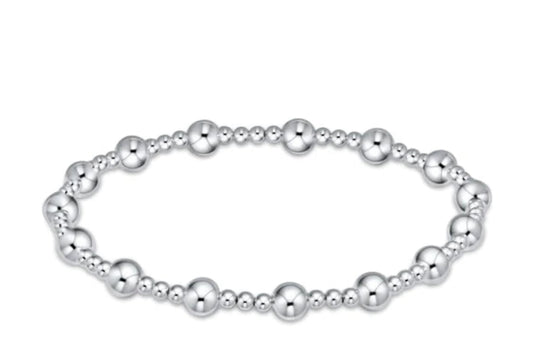 EXTENDS - CLASSIC SINCERITY PATTERN 5MM BEAD BRACELET - STERLING