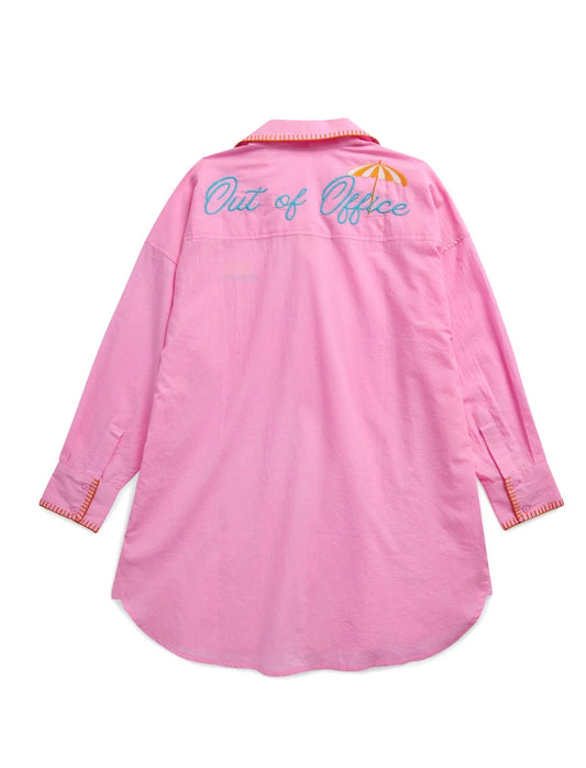 "Vacay/Out Of Office" Cover-Up Shirt