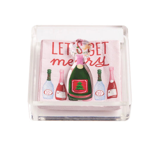 LETS GET MERRY NAPKIN CADDY SET