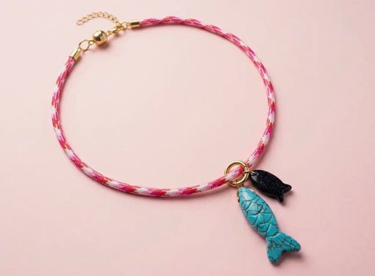 Blakely Pink Cord Necklace