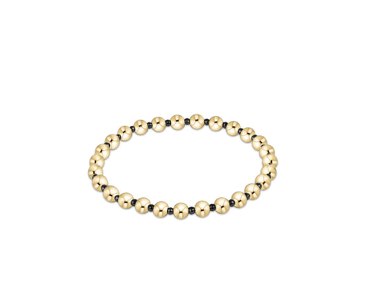 Faceted Hematite Grateful Pattern 5mm Bead Bracelet