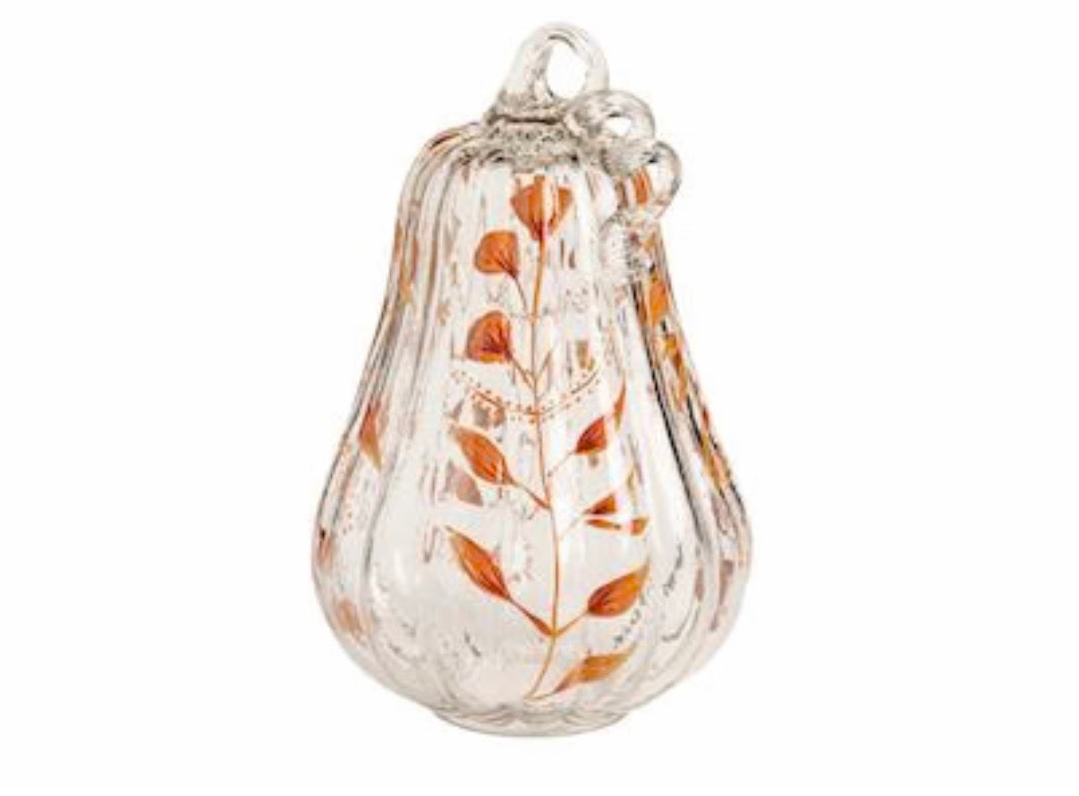 Painted Glass Pumpkin
