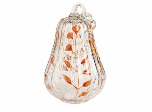 Painted Glass Pumpkin