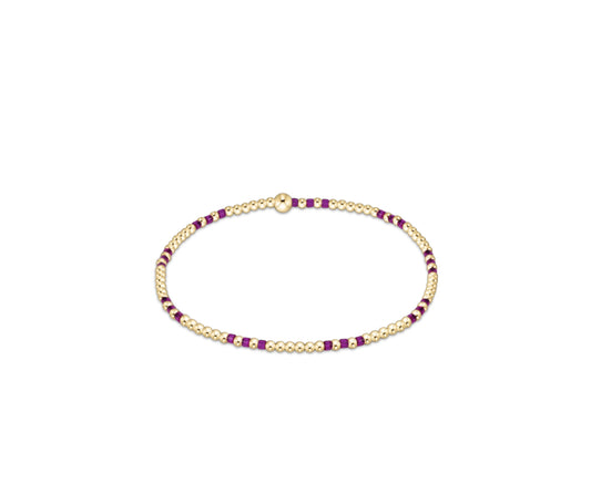 Hope Joy Pattern 2mm Bead Bracelet- Fuchsia