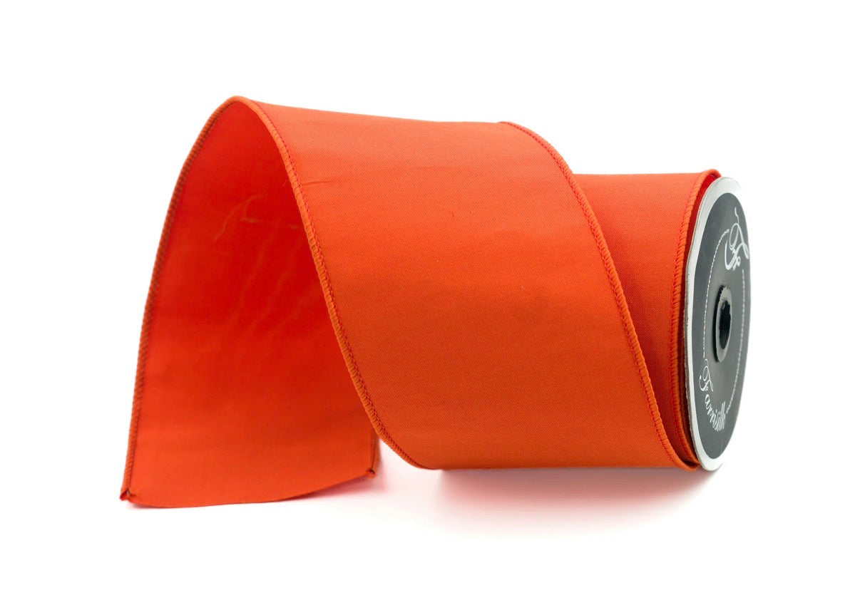 Bright Orange TAFFETA Ribbon