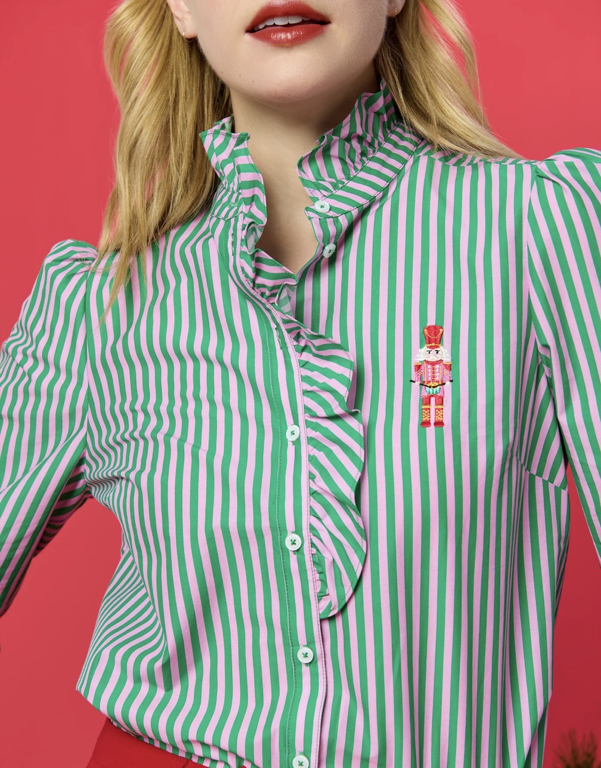Nutcracker Ruffle Blouse