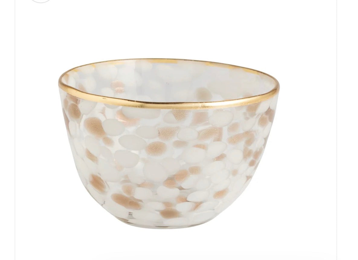 White Gold Tortoise Dip Bowl
