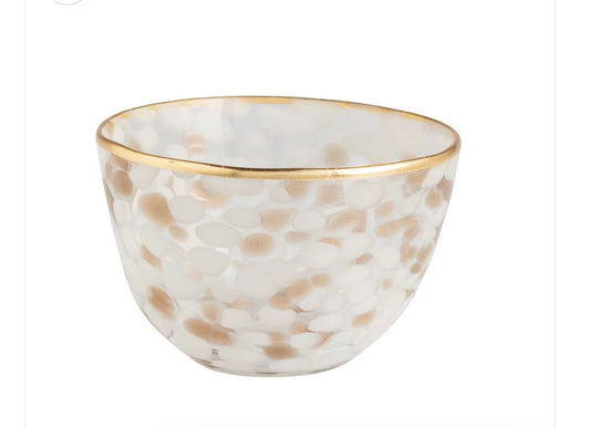 White Gold Tortoise Dip Bowl