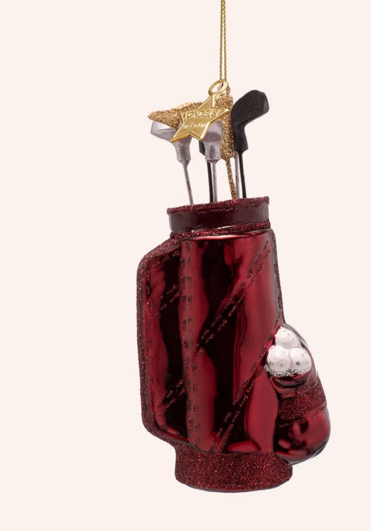 Burgundy Golf Bag Ornament