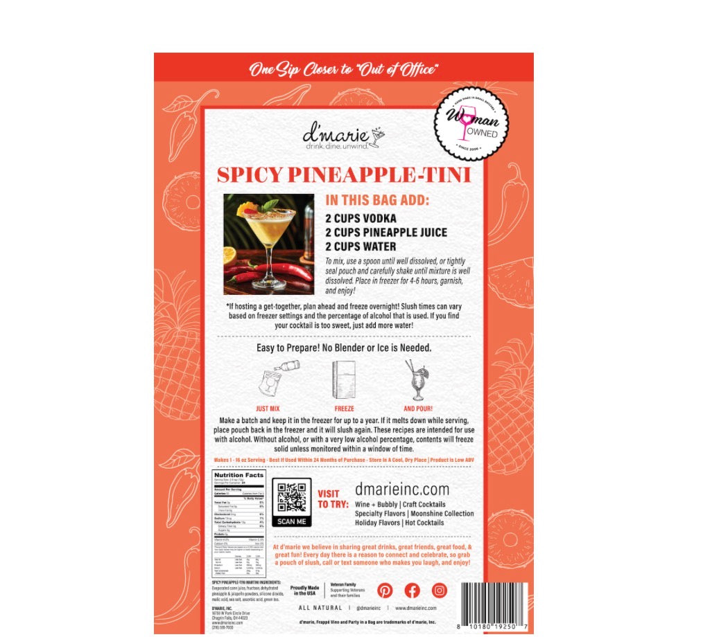Spicy Pineapple-tini Cocktail Slush
