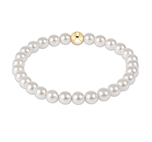 Classic Pearl 6mm Bead Bracelet