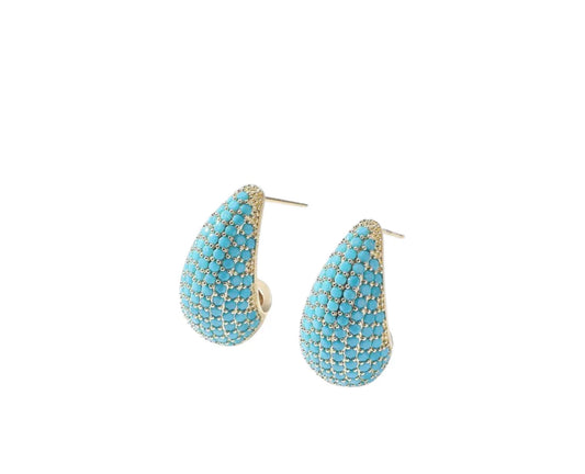 Turquoise Drop Stud Earring
